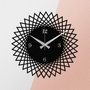 Wallity Reloj de Pared Decorativo Metal S026 Negro 48x48 cm